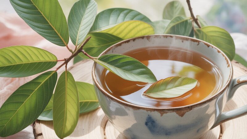 Chá de folha de goiaba para cabelo: benefícios e como usar