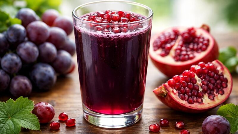 Suco de uva com romã para que serve? Descubra todos os benefícios